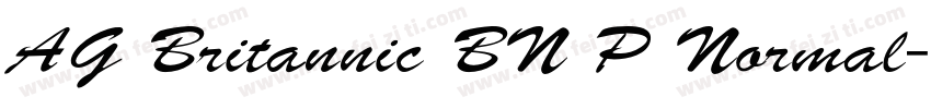 AG Britannic BN P Normal字体转换
